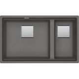 Franke Kubus Kng 120 Stone Grey, Tezgah Altı Evye Siyah