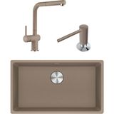 Franke Mrg 110-72 Eviye - Active Plus Spiralli Armatür - Sıvı Sabunluk Oyster 3'lü Set