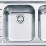 Franke Neptun NET 621-116 Mikrodekorlu 2 Gözlü Sol Damlalıklı Çelik Evye