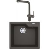 Franke Urban Ubg 610-56 Slate Grey Granit Evye Active Plus Doccia 2.0 Batarya Set - Gri