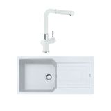 Franke Urban UBG 611-100 Bianco Tek Gözlü Armatürlü Granit Eviye Seti