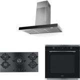 Franke X-V A90+FHCR 905 4G TC HE BK C+FMY 98 P XS Inox 3'lü Ankaste Set