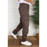 Frankness Jeans Pacos Kargo Pantolon Rahat Kesim Erkek Kargo Pantolon - Kahverengi - 36