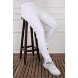 FRANKNESS JNS Erkek Beyaz Likralı Slim Fit Jean Pantolon