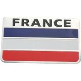 Fransa Bayrağı Tasarımlı Alüminyum Sticker Etiket