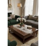 Fransız Dantel Detaylı Tek Runner, Masa Üzerine Runner, Masa Örtüsü Runneri - 0,5 x 9 cm - 001-Renkli