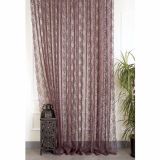 Fransız Danteli Fon Tül Mürdüm Rengi Orta Sık Pile 110X260