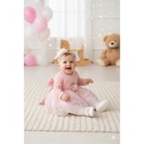 Fransız Dantelli Lüks Kız Bebek Mevlüt Takımı Bebek Hediyelik Elbise - 0 - 6 Ay - Pembe