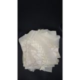 Fransız Tül Dantel Örtü 5'li Set, Yaprak Desen, Açık Renk, 40x40cm, 45x100cm, 45x130cm, 100x100cm, Oda Salon Takımı