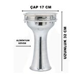 FRANSUA 2 Numara Alüminyum Darbuka ( Yükseklik 32 cm Çap 17 cm )