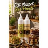 Frapella Antep Fıstık Sosu ve Kakaolu Fındık Sosu 1 Kg x 2 Adet Waffle, pankek, krep dondurma vb.