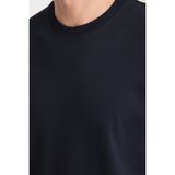 Frappoli 2857 Massimo Erkek Lacivert %100 Supima Pamuk Çekmeyen Kumaş Regular Fit Bisiklet Yaka Tişört