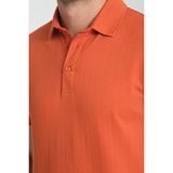 Frappoli 2927 Lucero Erkek Turuncu %100 Pamuk Çekmeyen Kumaş Slim Fit Dar Kesim Polo Yaka Tişört
