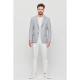 Frappoli 3115 Erkek Gri Esnek Likralı Pamuk Karışımlı Slim Fit Ilkbahar-Yaz Spor Blazer Ceket - 62 - 6 Drop