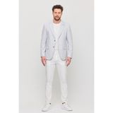 Frappoli 3115 Erkek Gri Esnek Likralı Pamuk Karışımlı Slim Fit Ilkbahar-Yaz Spor Blazer Ceket - Açık Gri - 60 - 6 Drop