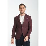 Frappoli Acario Erkek Bordo Mono Yaka Slim Fit Spor Blazer Ceket - 54 - 6 Drop
