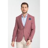 Frappoli Allegri Erkek Bordo Desenli Slim Fit Mono Yaka Spor Blazer Ceket - 6 Drop - 54