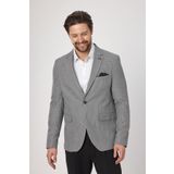 Frappoli Alturo Erkek Açık Gri İlkbahar-Yaz Petek Desenli Regular Fit Blazer Ceket