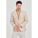 Frappoli Antony Erkek Camel-bej Polyviskon Kumaşlı Slim Fit İlkbahar-yaz Spor Blazer Ceket