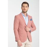 Frappoli Arunte Erkek Pembe Armürlü Ince Dört Mevsim Giyilebilir Slim Fit Blazer Ceket