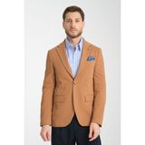 Frappoli Baselna Erkek Kahve Esneyen Likralı Kumaşlı Tam Astarlı Slim Fit Mono Yaka Dar Kesim Blazer Ceket - Hardal - 54 - 6 Drop