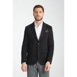 Frappoli Baselna Erkek Kahve Esneyen Likralı Kumaşlı Tam Astarlı Slim Fit Mono Yaka Dar Kesim Blazer Ceket - Siyah - 52 - 6 Drop