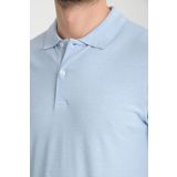 Frappoli Boggee Pedso Erkek Buz Mavi İtalyan Yaka Çekmez Likralı %100 Pamuklu Kumaş Slim Fit Polo Yaka Tişört