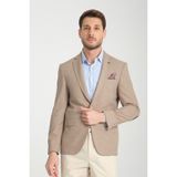 Frappoli Drs Pieros Erkek Vizon Dirsek Detaylı Pamuk Karışımlı Slim Fit Mono Yaka Spor Blazer Ceket - 52 - 6 Drop