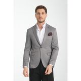 Frappoli Elita Erkek Siyah Mikro Desenli Slim Fit Mono Yaka Spor Blazer Ceket - 6 Drop - 56