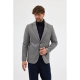 Frappoli Enrica Erkek Gri Kaşe Kumaşlı Yarım Astar Torba Cepli Mono Yaka Spor Blazer Ceket