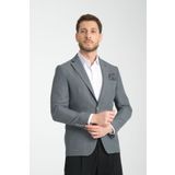 Frappoli Icardi Erkek Gri Dokulu Kumaş Mono Yaka Slim Fit Spor Blazer Ceket