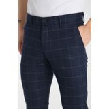 Frappoli Kalın Ekose Desenli Erkek Yandan Cepli Klasik Bel Slim Fit Chino Pantolon