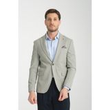 Frappoli Odessa Erkek Haki Kendinden Desenli Mevsimlik Mono Yaka Slim Fit Blazer Ceket - 50 - 6 Drop