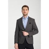 Frappoli Pieros Erkek Antrasit Pamuk Karışımlı Slim Fit Mono Yaka Spor Blazer Ceket - 54 - 6 Drop