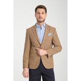 Frappoli Pieros Erkek Hardal Pamuk Karışımlı Slim Fit Mono Yaka Spor Blazer Ceket - 50 - 6 Drop