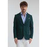 Frappoli Pique Erkek Yeşil Sivri Yaka Esnek Poliviskon Kumaşlı Slim Fit Spor Blazer Ceket - 54