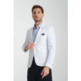 Frappoli Poly Erkek Beyaz Likralı Pamuklu Esnek Spor Blazer Ceket