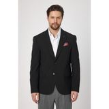 Frappoli Sandeo Erkek Siyah Diagonel Desenli Esneyen Kumaş Likralı Blazer Ceket - 54 - 6 Drop