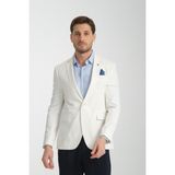Frappoli Silva-Belarus Erkek Beyaz Poliviskon Kumaş Spor Slim Fit Blazer Ceket - 54 - 6 Drop