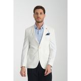 Frappoli Silva-Belarus Erkek Beyaz Poliviskon Kumaş Spor Slim Fit Blazer Ceket - 56 - 6 Drop