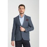 Frappoli Valufe Erkek Lacivert Likralı Esnek Kumaş Slim Fit Dar Kesim Blazer Ceket - 48 - 6 Drop