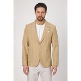 Frappoli Vitao Erkek Bej Italyan Çizgili Keten Karışımlı Ilkbahar-Yazlık Blazer Ceket - 50 - 6 Drop