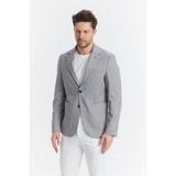 Frappoli Zenova Erkek Gri Yarım Astarlı Torba Cepli Ilkbahar-Yaz Spor Blazer Ceket - 58 - 6 Drop