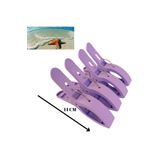 Frater Home Lila 4'lü Büyük Boy (14 CM) Plaj Havlu Mandalı Plaj Havlu Tutucu Havlu Klipsi Şezlong Sabitleyici