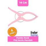 Frater Home Pembe 4'lü Plaj Havlusu Şezlong Sabitleyici Halı Asma Mandalı Havlu Tutucu Plaj Mandalı