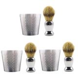 Frcolor 3 Set Tıraş Fırçası Tutucusu Ve Sabunluklu Erkekler İçin Tıraş Fırçası Seti, Evde Sakal Bakımı İçin Dayanıklı Ve Rahat, Berber Dükkanı