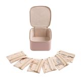 Frebeauty Küçük Seyahat Mücevher Kutusu, 6 Kese Çantalı Seyahat Takı Kılıfı, Taşınabilir Seyahat Takı Düzenleyici, Mini Mücevher Saklama, 9,35 x 11,9 x 11,8 cm, Kadın Kız Çocukları için Hediye Fikri