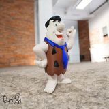 Fred Çakmaktaş Figür | 25 cm 3D Baskı Koleksiyon ve Dekoratif Biblo | Pla Plastik | Taş Devri Model