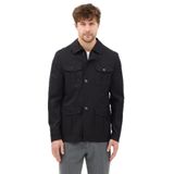 Fred Erkek Siyah İtalyan Kesim Slim Fit İlkbahar-Sonbahar Trençkot-Mont Siyah 48