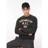 Fred Mello Bisiklet Yaka Kahve Erkek Sweatshirt, Kahve, M